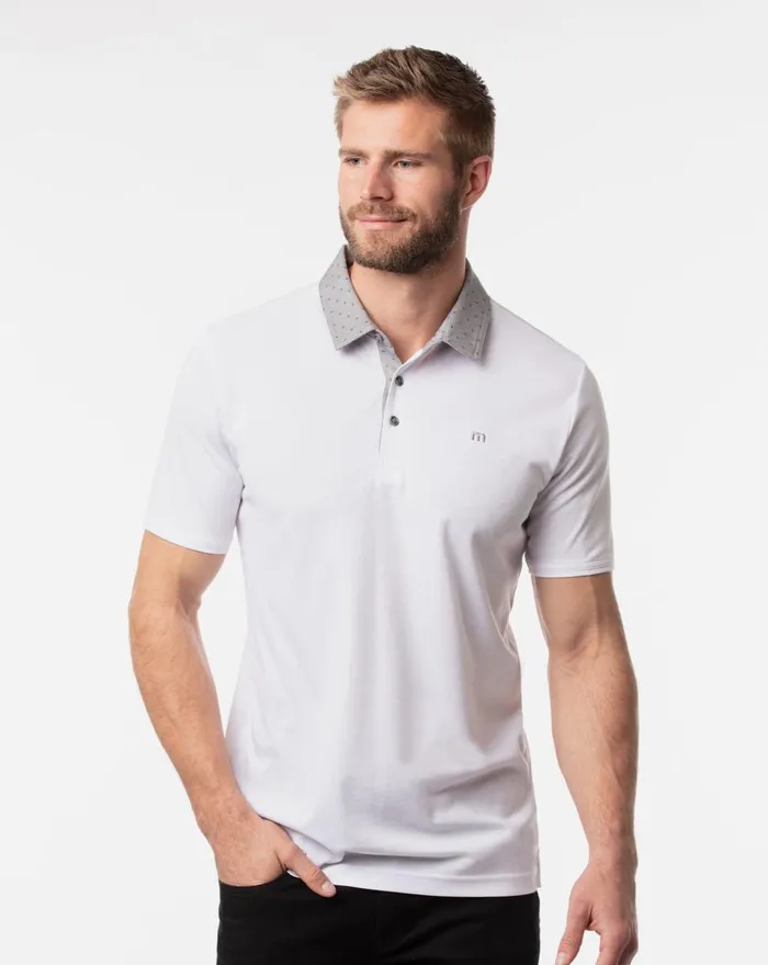 Men Polos TravisMathew MAKE OR BREAK White