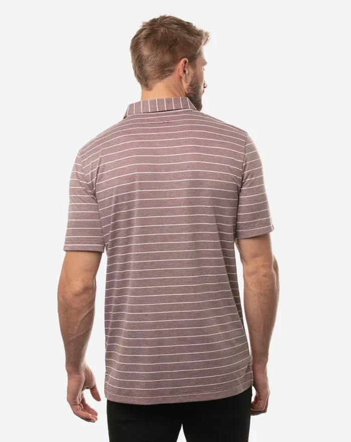 Men Polos TravisMathew MARINI 20 POLO Heather Tawny Port Men Polos TravisMathew MARINI 20 POLO Heather Tawny Port