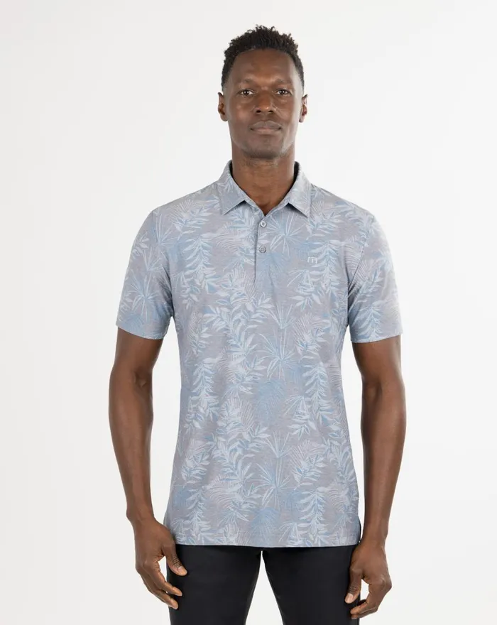 Men Polos TravisMathew PATIO TIME POLO Heather Medium Grey
