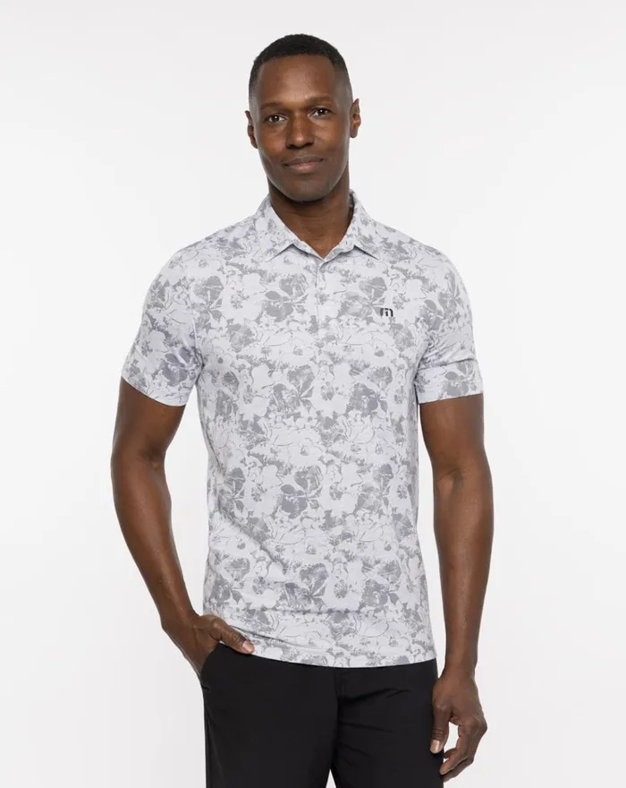 Men Polos TravisMathew PRIVATE DECK POLO Heather Light Grey