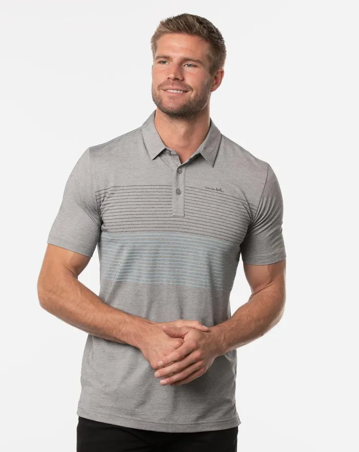 Men Polos TravisMathew QUIET NIGHTS POLO Heather Medium Grey