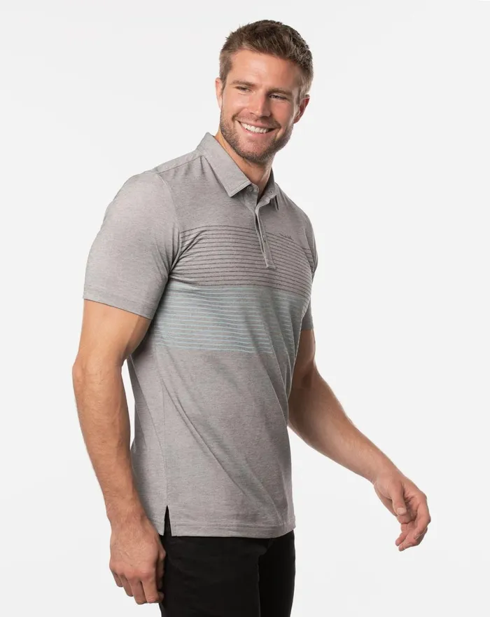 Men Polos TravisMathew QUIET NIGHTS POLO Heather Medium Grey
