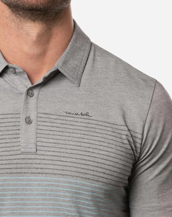 Men Polos TravisMathew QUIET NIGHTS POLO Heather Medium Grey