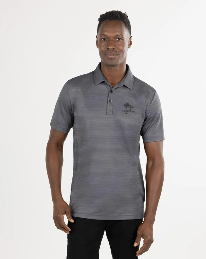 Men Polos TravisMathew RAINY DAYS POLO Heather Dark Grey