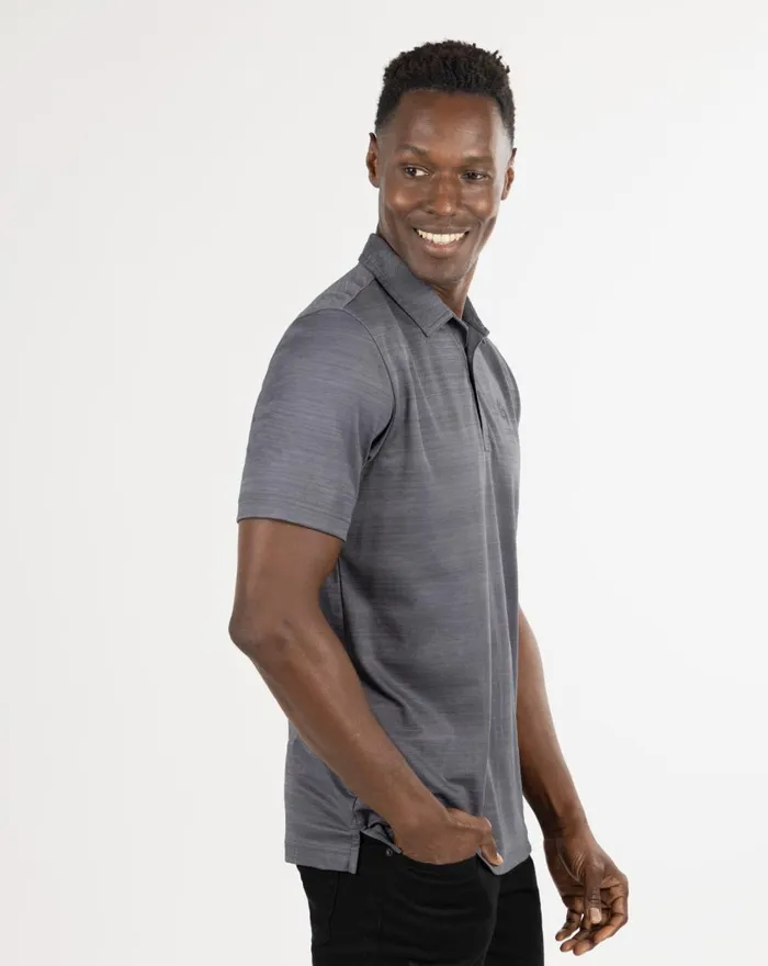 Men Polos TravisMathew RAINY DAYS POLO Heather Dark Grey
