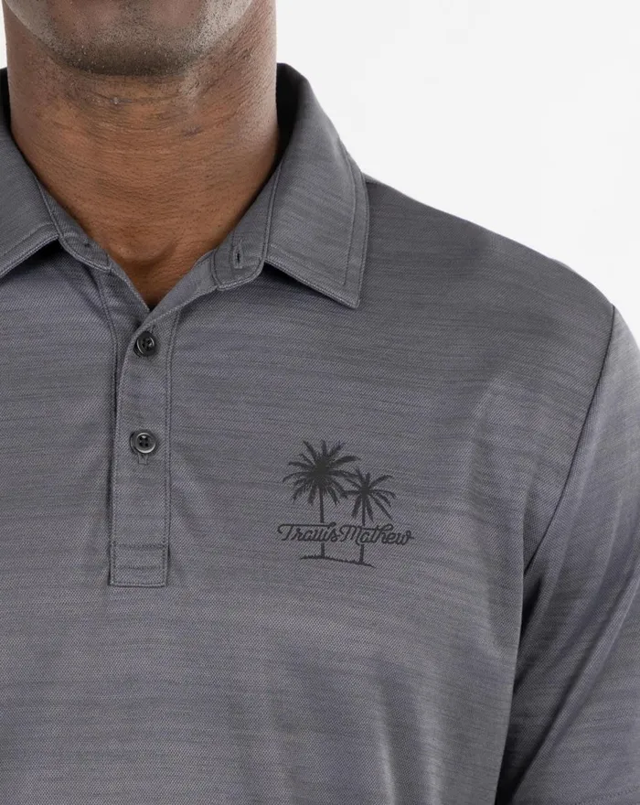 Men Polos TravisMathew RAINY DAYS POLO Heather Dark Grey