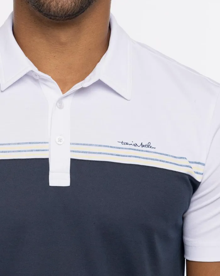 Men Polos TravisMathew REAL STUFF POLO White