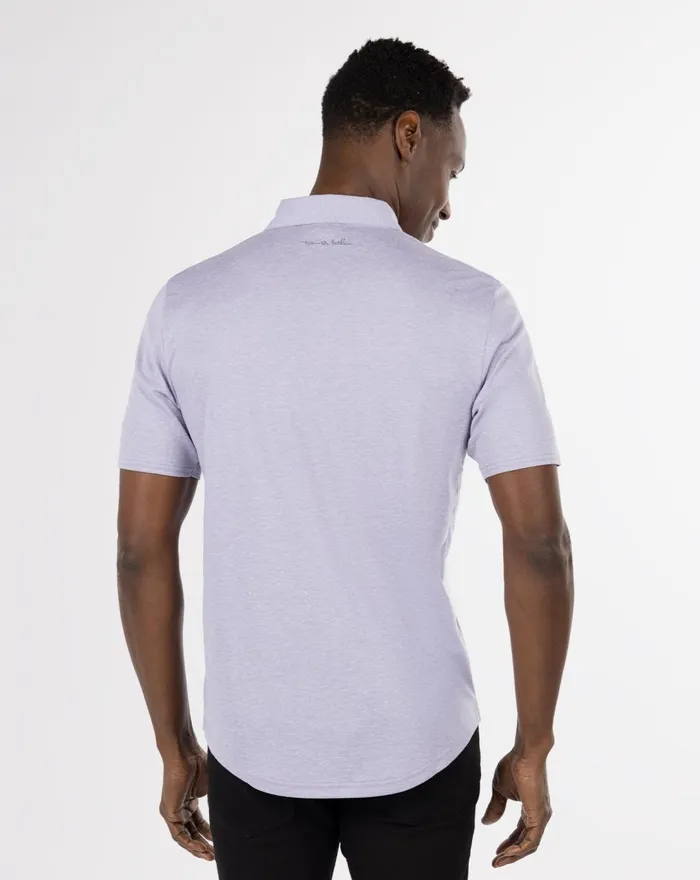 Men Polos TravisMathew SEVEN LAKES POLO Heather Silver Bullet