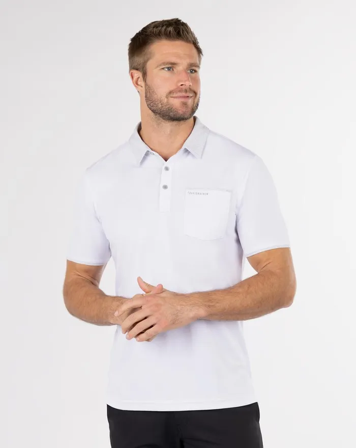 Men Polos TravisMathew SNOWY DAYS POLO White
