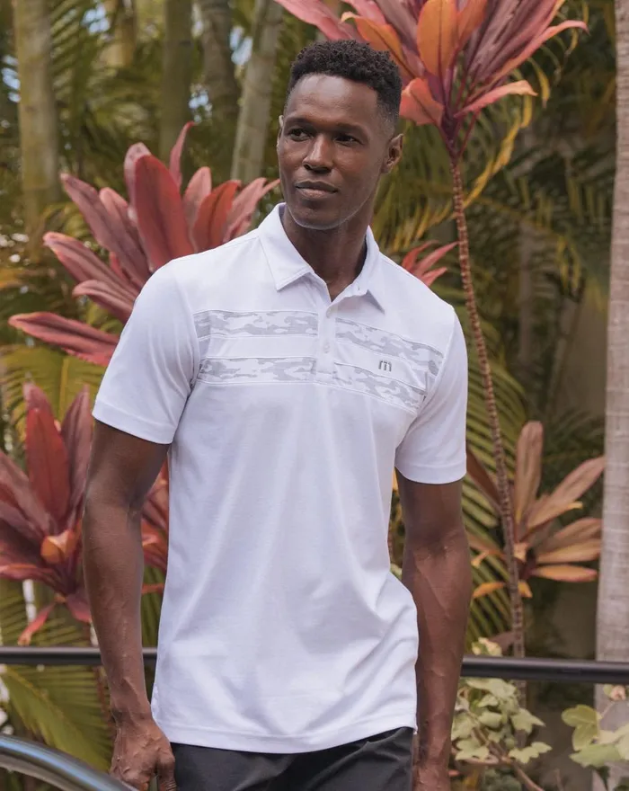 Men Polos TravisMathew SOCKEYE POLO White