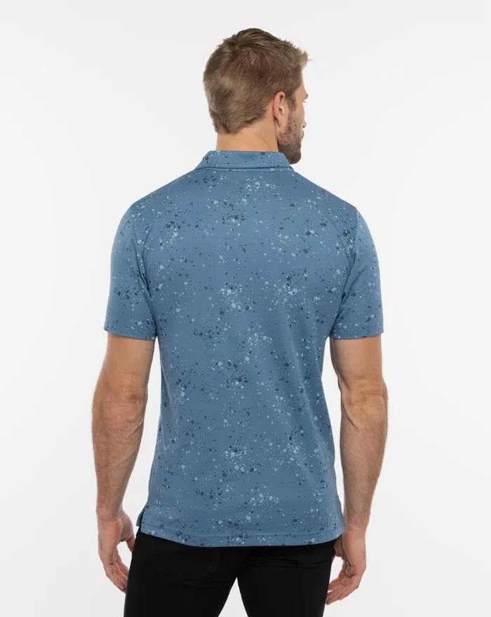Men Polos TravisMathew SPLATTER PRINT POLO Stellar Blue