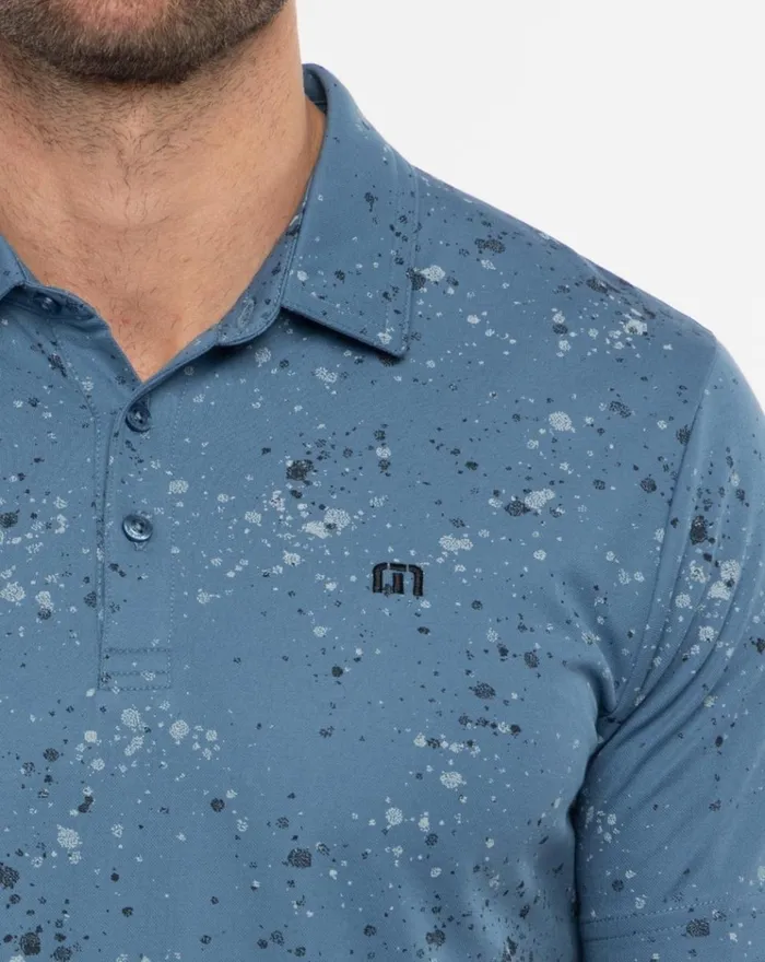 Men Polos TravisMathew SPLATTER PRINT POLO Stellar Blue