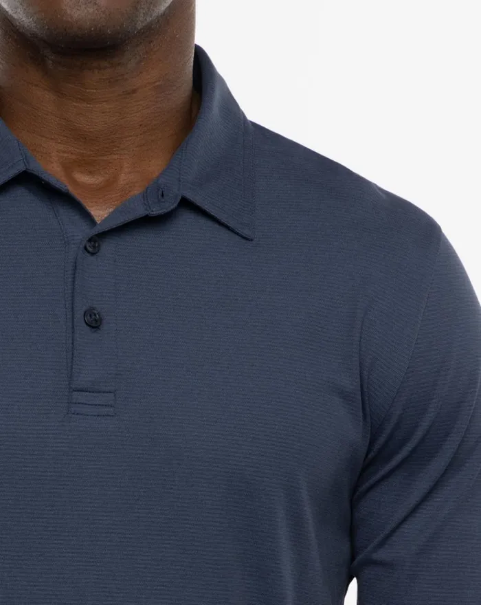 Men Polos TravisMathew STATE ROOM POLO Heather Total Eclipse