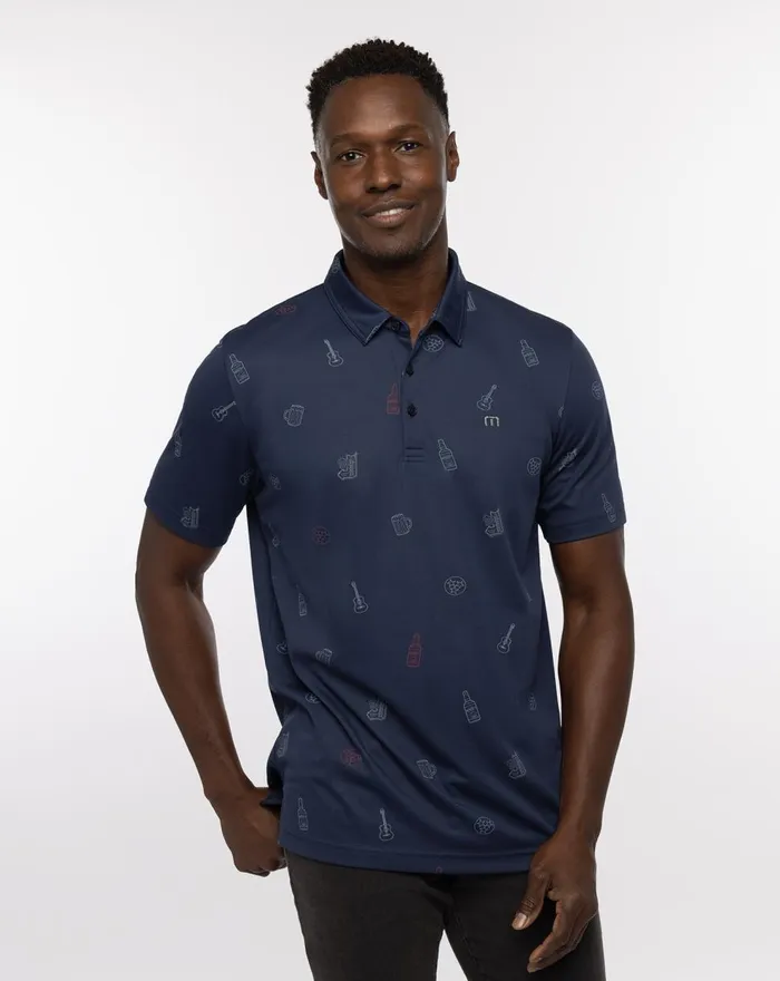 Men Polos TravisMathew STOCK THE COOLER POLO Mood Indigo