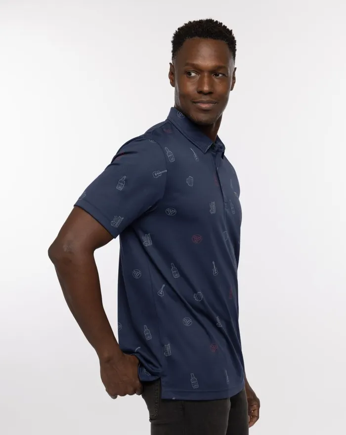 Men Polos TravisMathew STOCK THE COOLER POLO Mood Indigo