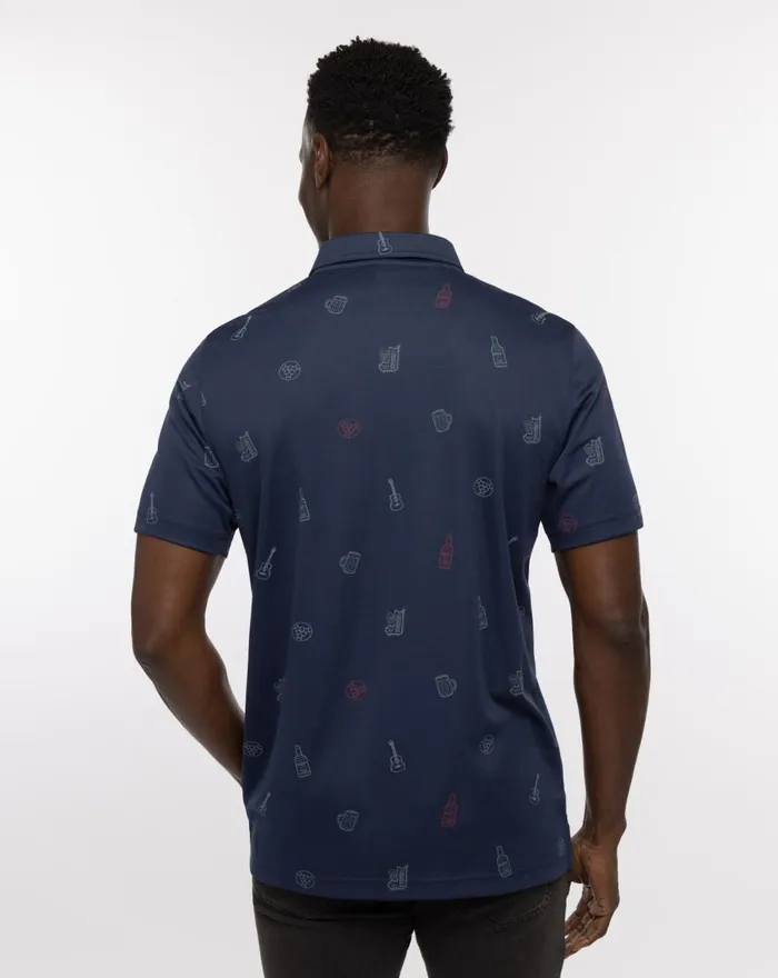 Men Polos TravisMathew STOCK THE COOLER POLO Mood Indigo