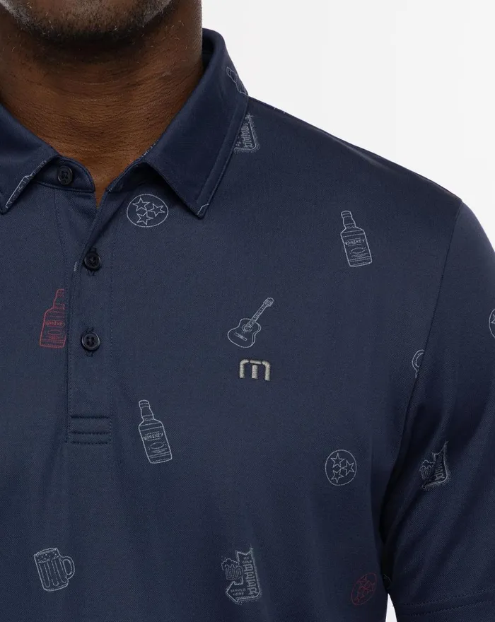 Men Polos TravisMathew STOCK THE COOLER POLO Mood Indigo