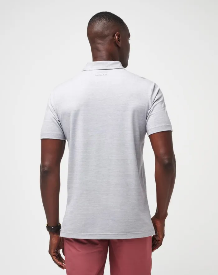 Men Polos TravisMathew THE HEATER POLO Heather Microchip