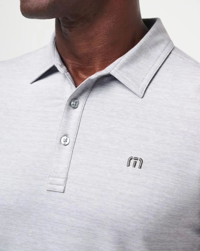 Men Polos TravisMathew THE HEATER POLO Heather Microchip