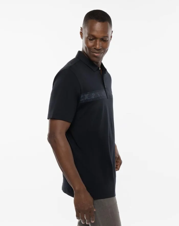 Men Polos TravisMathew THUNDER ROLL POLO Black