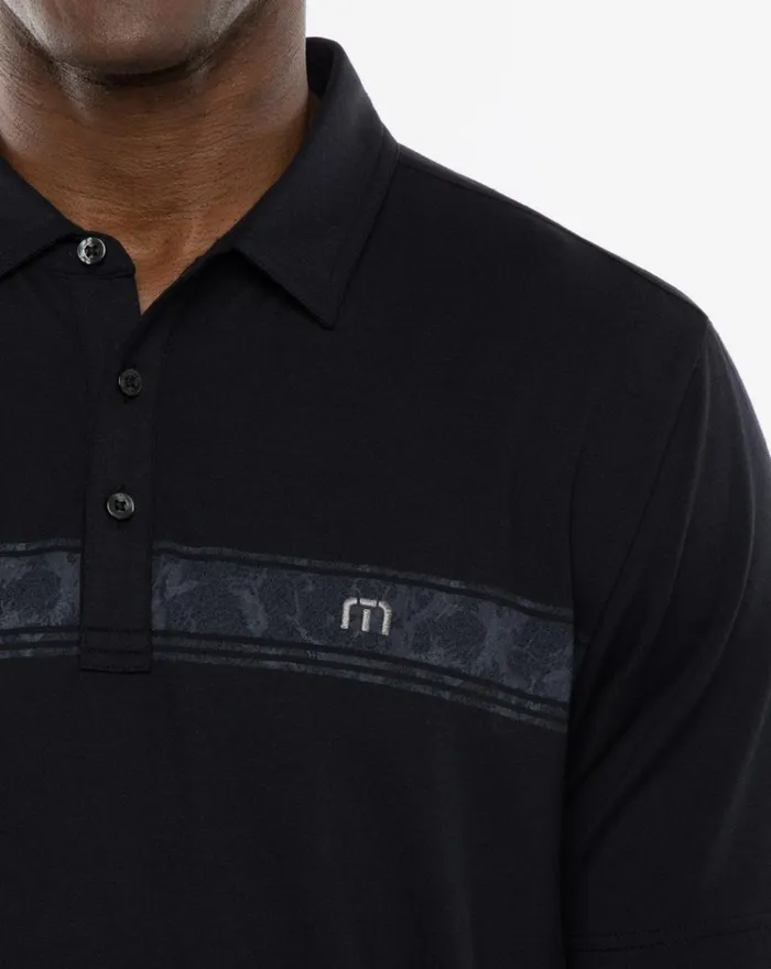 Men Polos TravisMathew THUNDER ROLL POLO Black