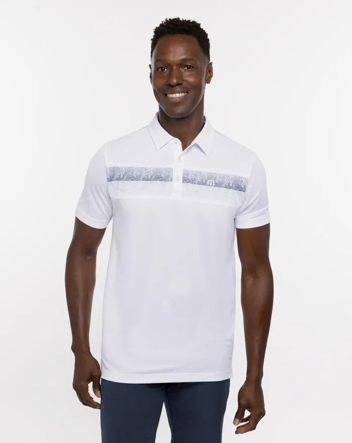 Men Polos TravisMathew TREASURE HUNTER POLO White