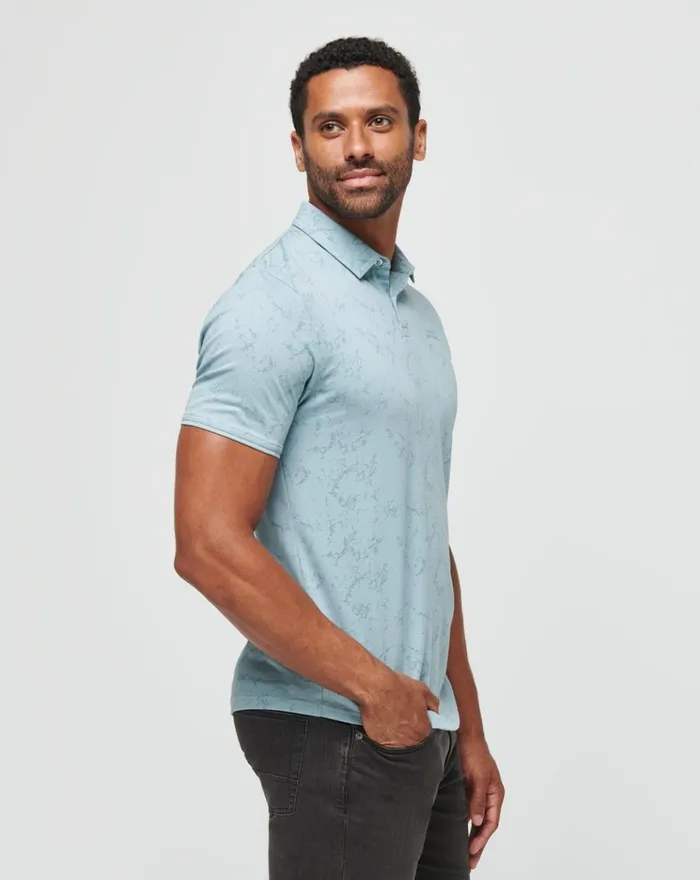 Men Polos TravisMathew WARMER TIDES SCOOP POLO Arona