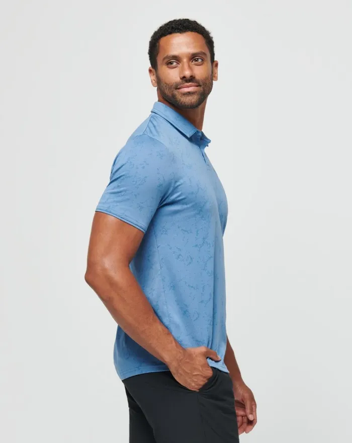 Men Polos TravisMathew WARMER TIDES SCOOP POLO Coronet