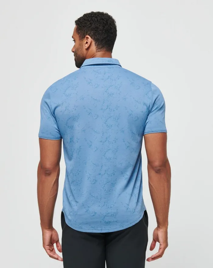 Men Polos TravisMathew WARMER TIDES SCOOP POLO Coronet