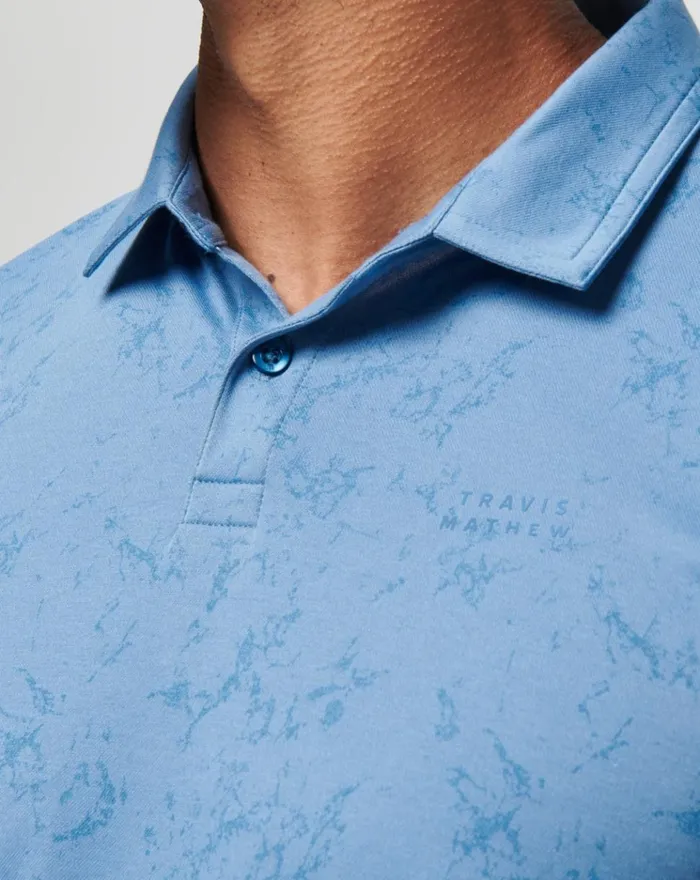 Men Polos TravisMathew WARMER TIDES SCOOP POLO Coronet