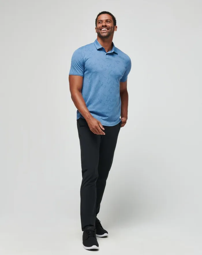 Men Polos TravisMathew WARMER TIDES SCOOP POLO Coronet
