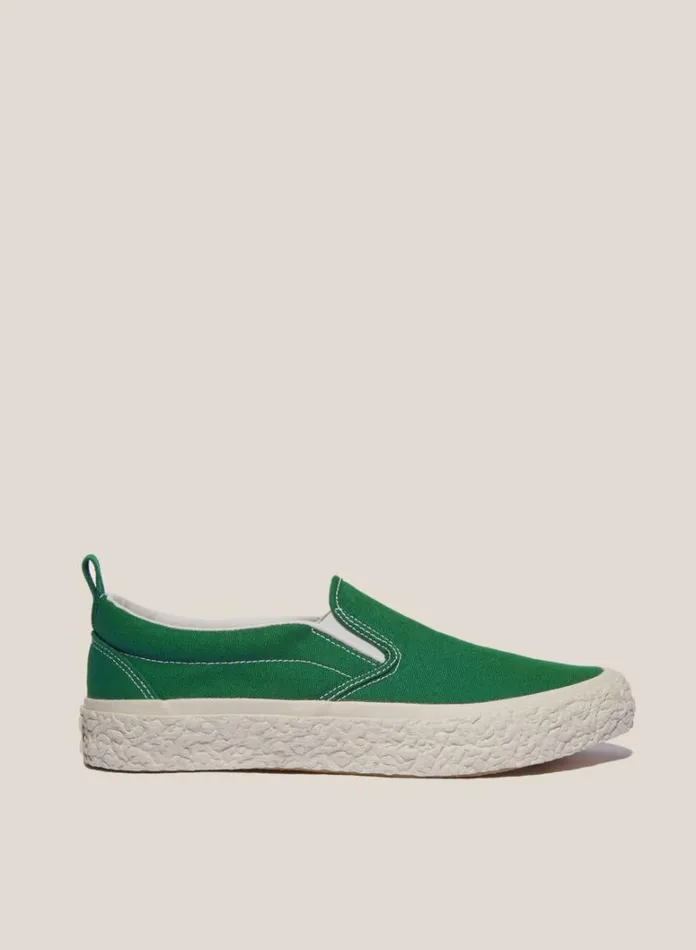 Mens Footwear YMC Vulcanised Slip On Sneakers Green