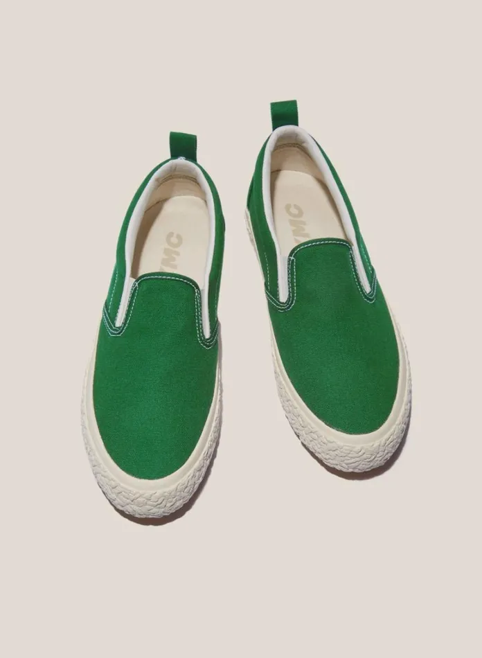 Mens Footwear YMC Vulcanised Slip On Sneakers Green
