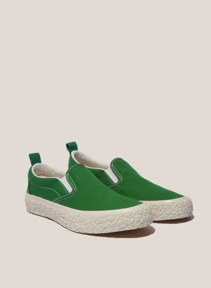 Mens Footwear YMC Vulcanised Slip On Sneakers Green