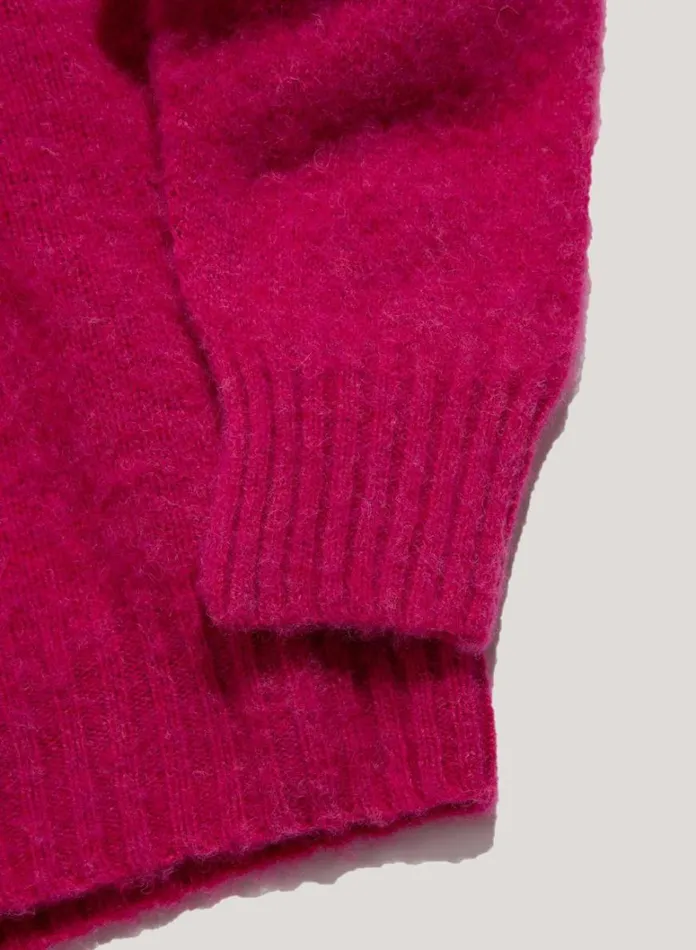 Mens Knitwear YMC Suedehead Crew Neck Jumper Pink