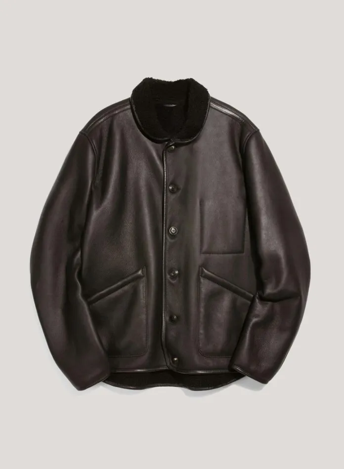 Mens Outerwear YMC Brainticket OG Leather Jacket Black