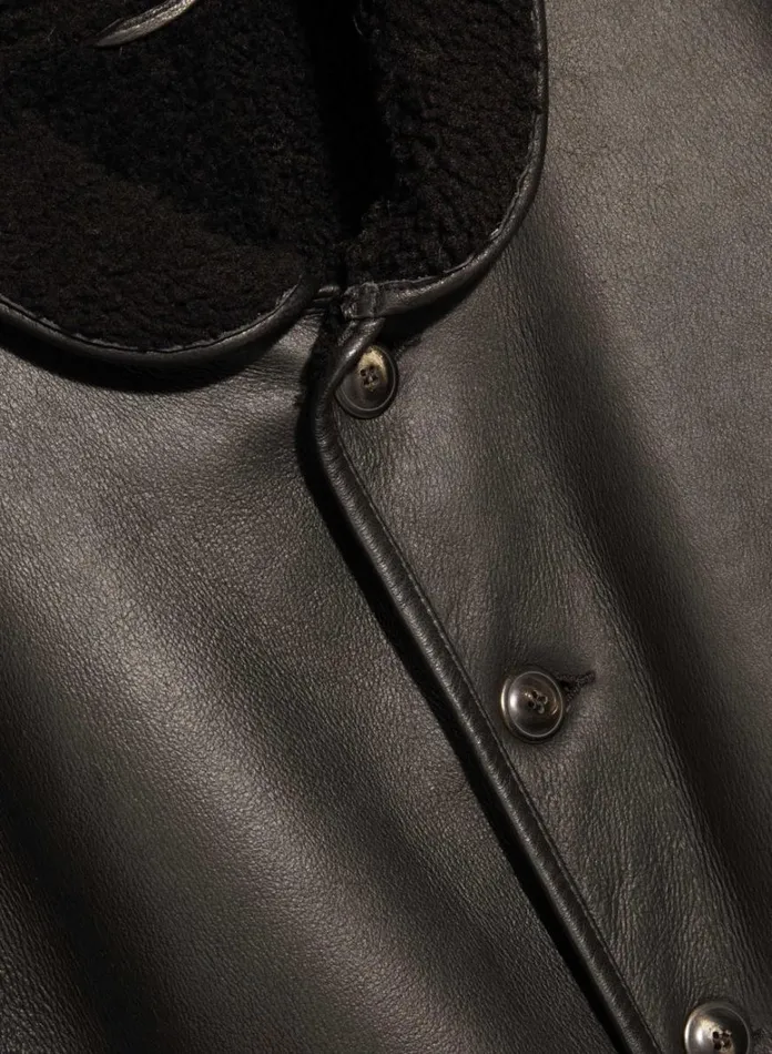 Mens Outerwear YMC Brainticket OG Leather Jacket Black
