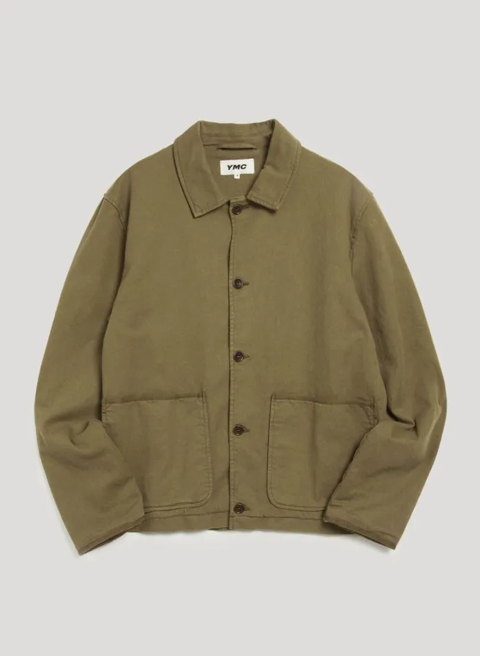 Mens Outerwear YMC Groundhog Jacket Olive
