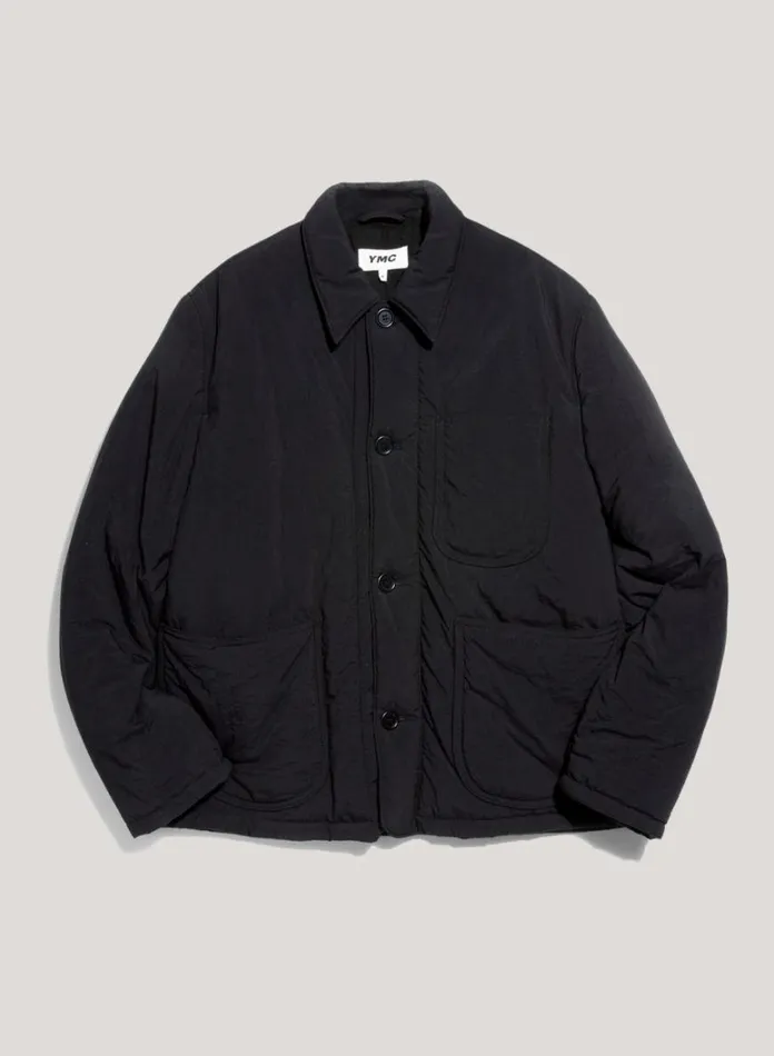 Mens Outerwear YMC Labour Chore Ripstop Jacket Black