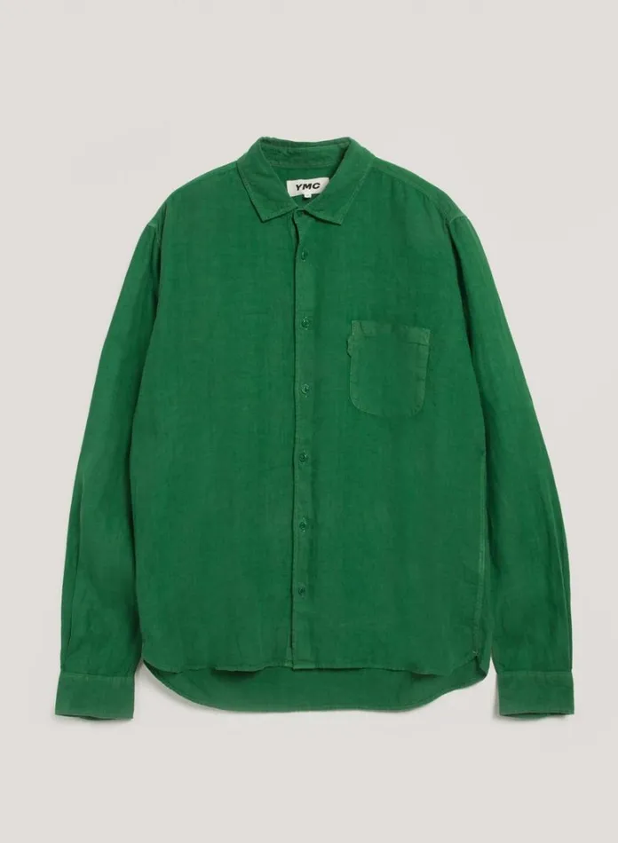 Mens Shirts YMC Curtis Shirt Green