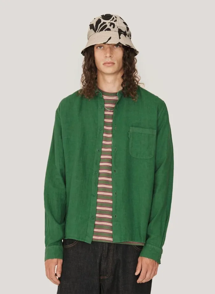 Mens Shirts YMC Curtis Shirt Green