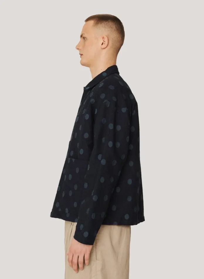 Mens Shirts YMC PJ Jacquard Shirt Indigo