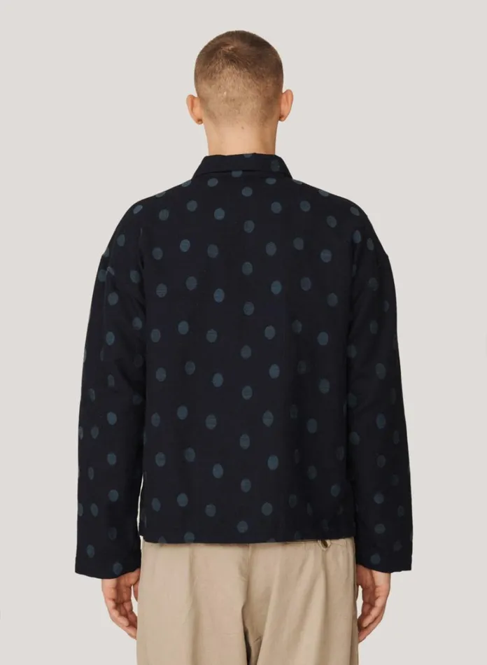 Mens Shirts YMC PJ Jacquard Shirt Indigo
