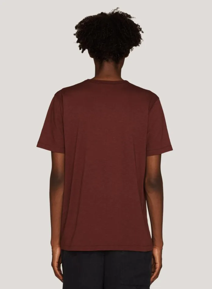 Mens TShirts YMC Wild Ones Organic Cotton TShirt Burgundy