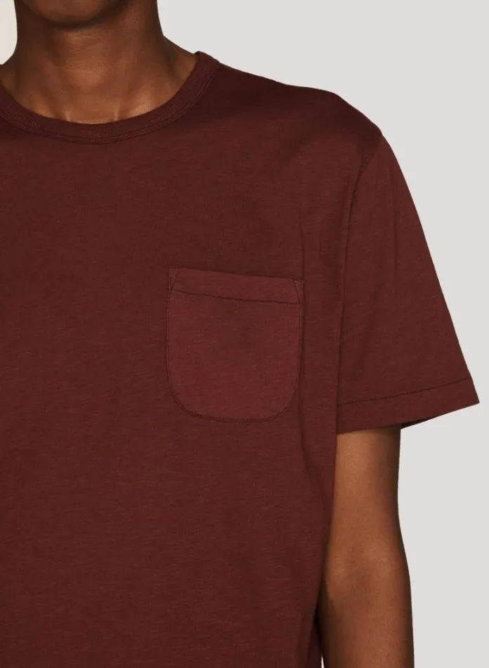 Mens TShirts YMC Wild Ones Organic Cotton TShirt Burgundy