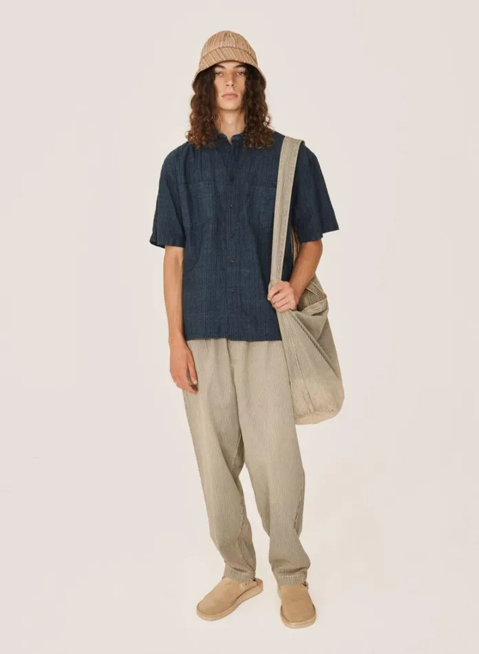 Mens Trousers YMC Alva Skate Trouser Blue Multi