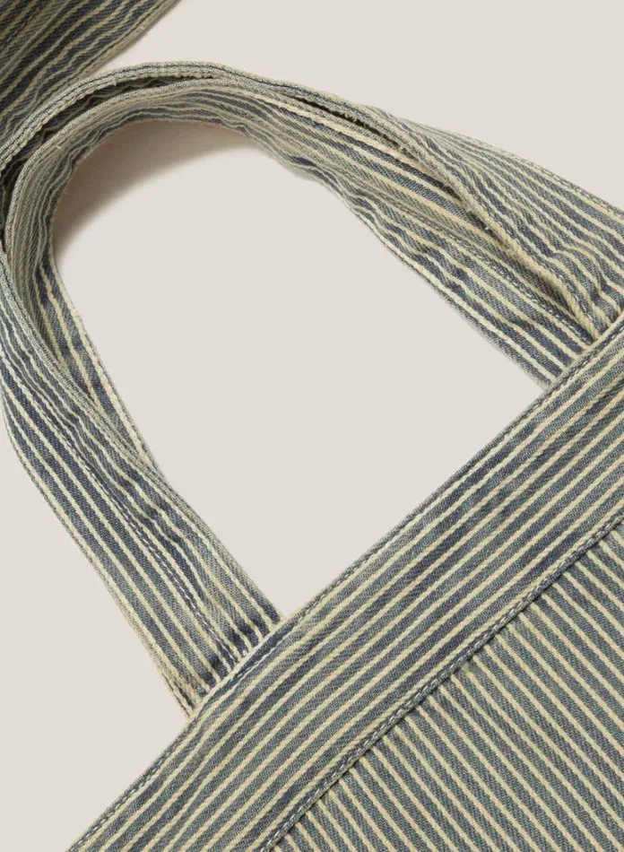 MensWomens Denim YMC Tote Bag Blue Multi