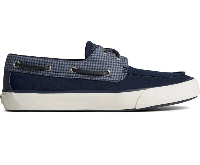 Men SeaCycled Bahama II Gingham Sneaker Blue Multi Sperry Sneakers