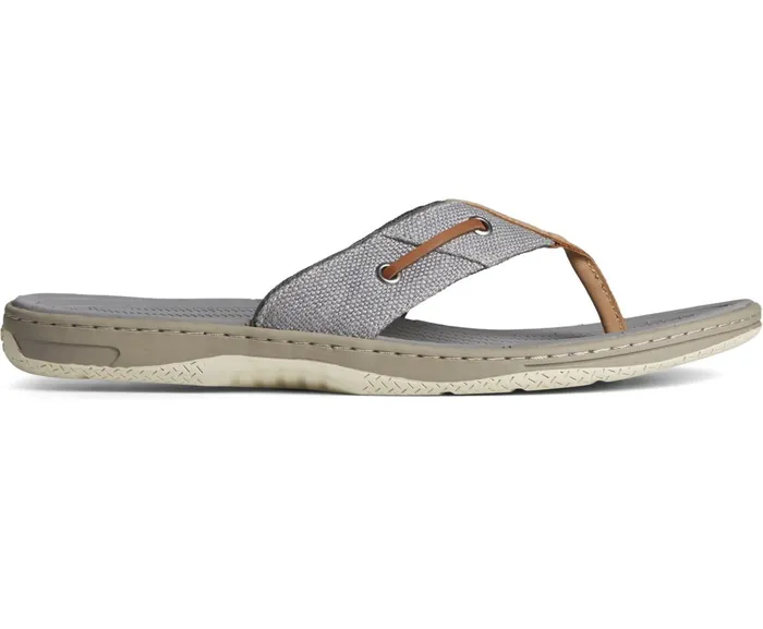 Men SeaCycled Baitfish Baja Flip Flop Grey Sperry Sandals