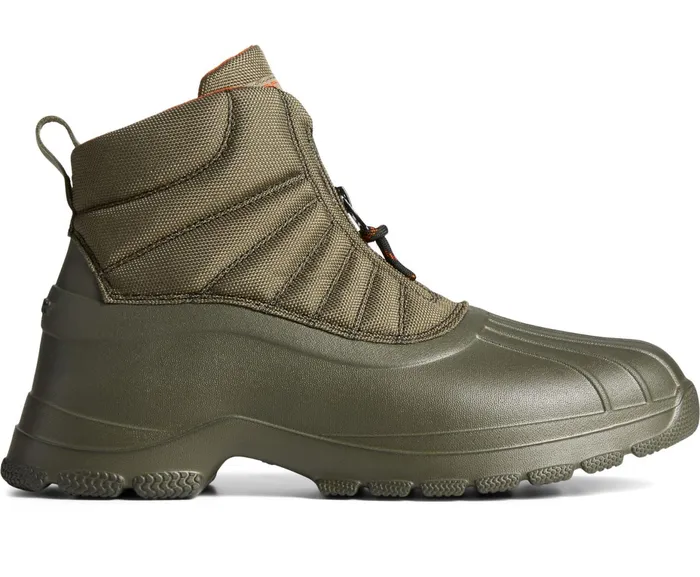 Men SeaCycled Duck Float Zip Up Boot Olive Sperry Boots